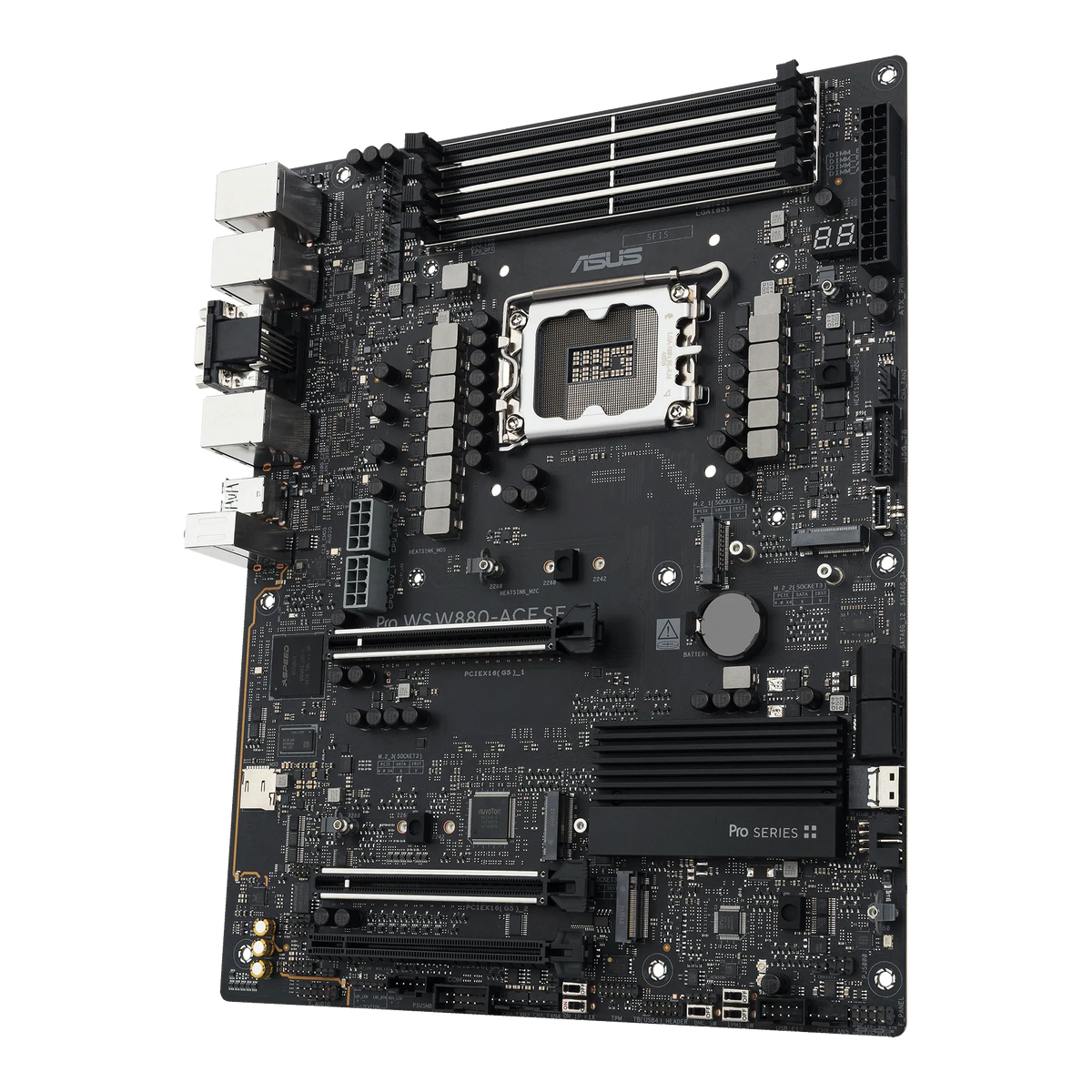 Image 6 for ASUS Motherboard/ATX/LGA1851/4xDIMM/Max.256GB/DDR5/Non-ECC/2xPCIe5x16(x16 or x8)/1xPCIe4x16(x4)/4xM.2/8xSATA/1xHDMI/1xType-C/1xV