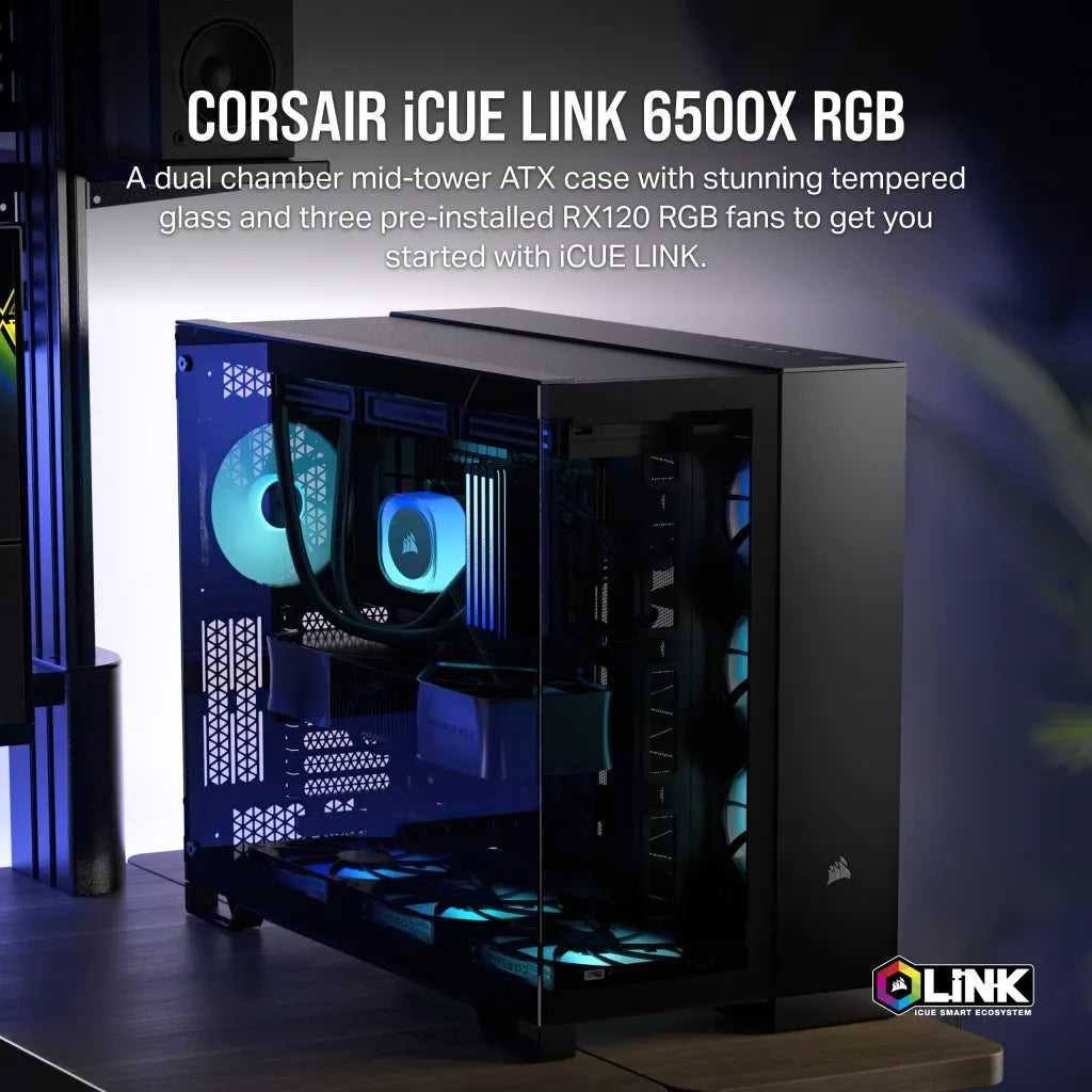 Image 6 for Corsair 6500X RGB Mid-Tower Black Dual Chamber PC Case