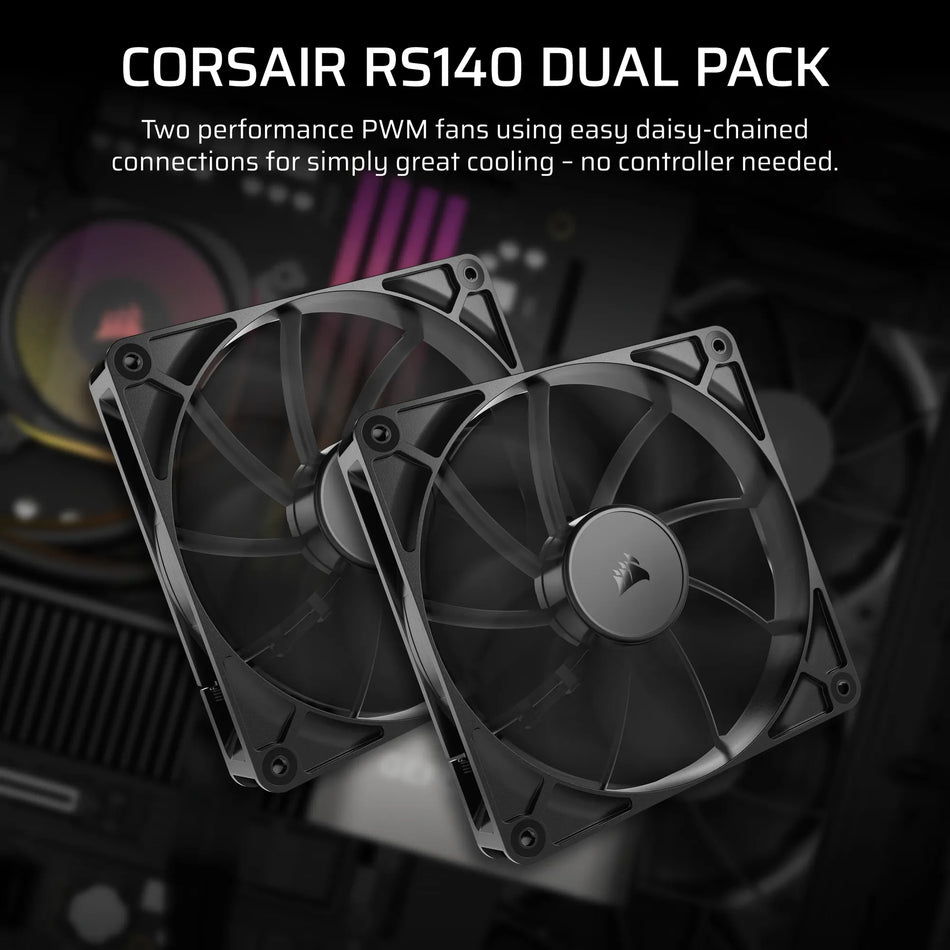 Image 4 for Corsair RS140 140mm PWM Fans Dual Pack