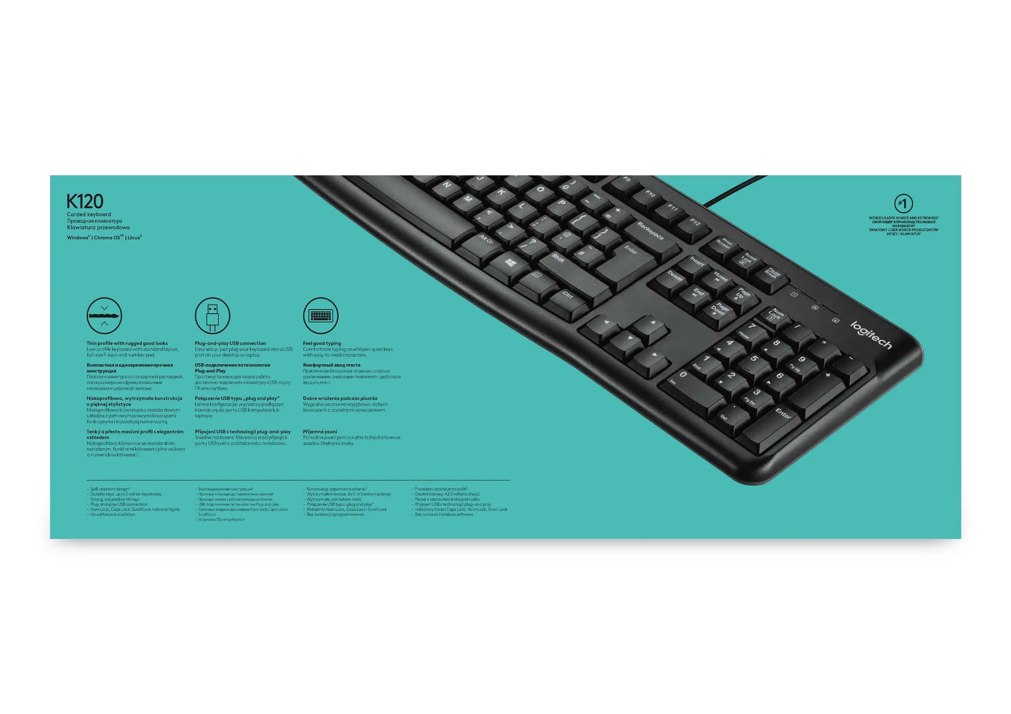 Image 11 for Logitech K120 Corded Keyboard