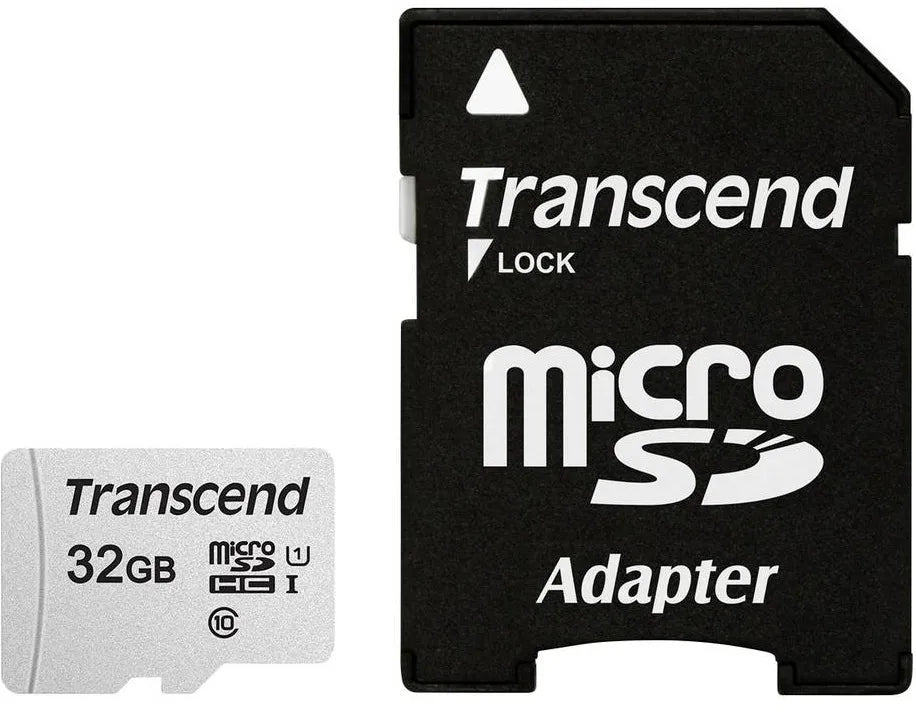 Image 1 for Transcend 32GB Micro SD Card with Adapter