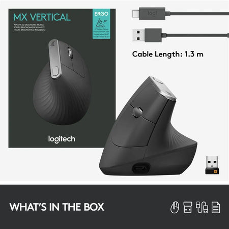 Image 6 for Logitech MX Vertical Ergonomic Mouse - Graphite