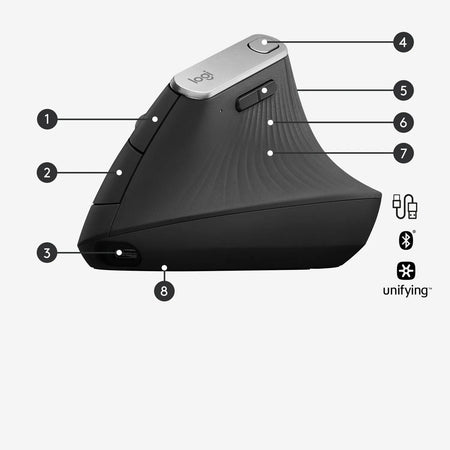 Image 18 for Logitech MX Vertical Ergonomic Mouse - Graphite