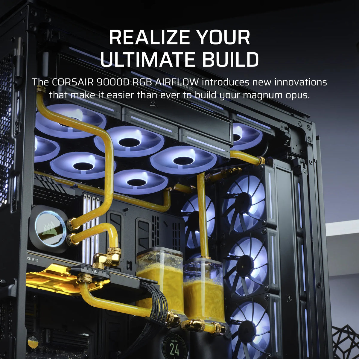 Image 7 for iCUE LINK 9000D AIRFLOW Tempered Glass Super-Tower