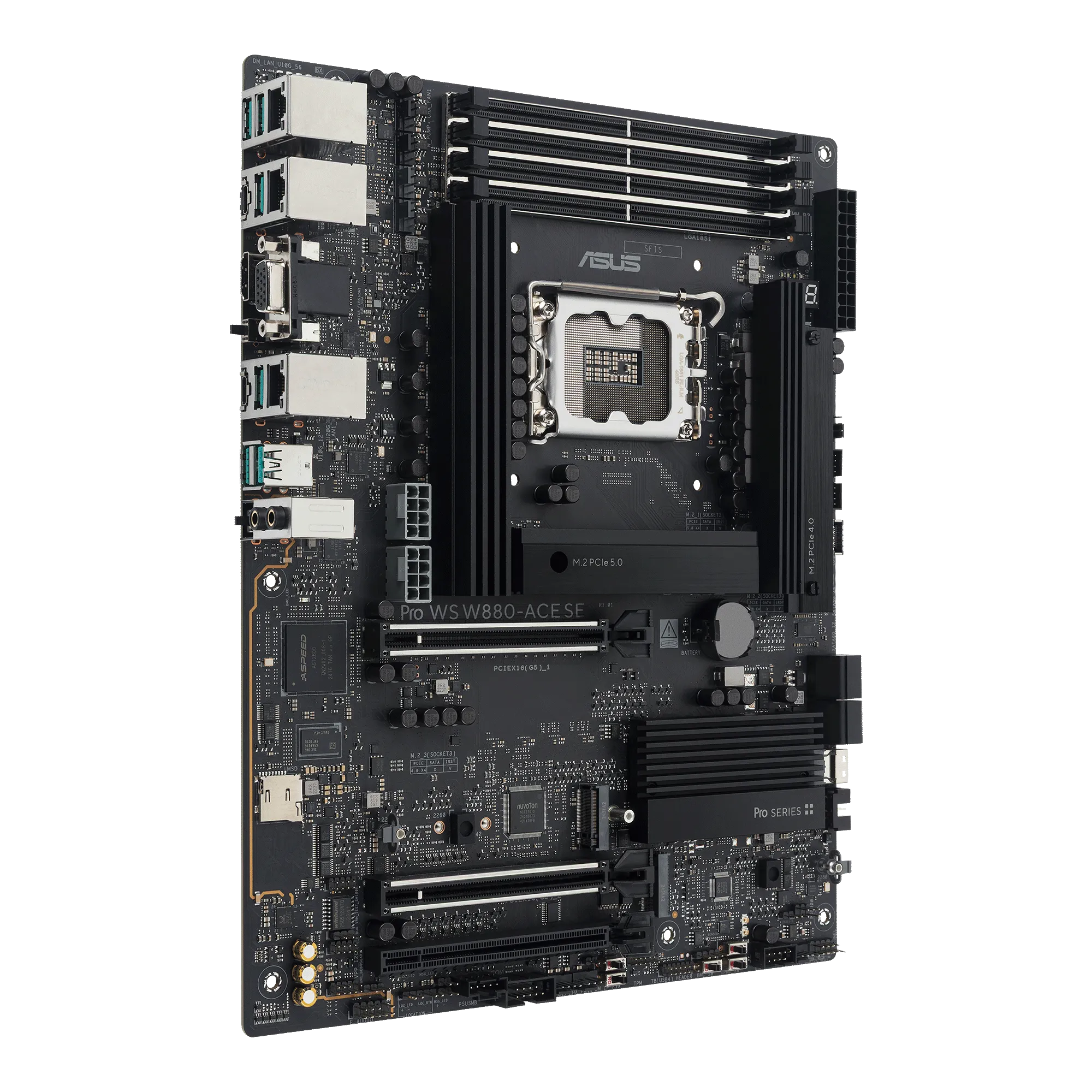 Image 7 for ASUS Motherboard/ATX/LGA1851/4xDIMM/Max.256GB/DDR5/Non-ECC/2xPCIe5x16(x16 or x8)/1xPCIe4x16(x4)/4xM.2/8xSATA/1xHDMI/1xType-C/1xV