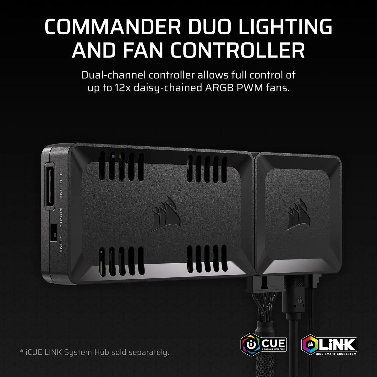 Image 2 for Commander Duo Lighting and Fan Controller – ARGB and iCUE LINK Hybrid