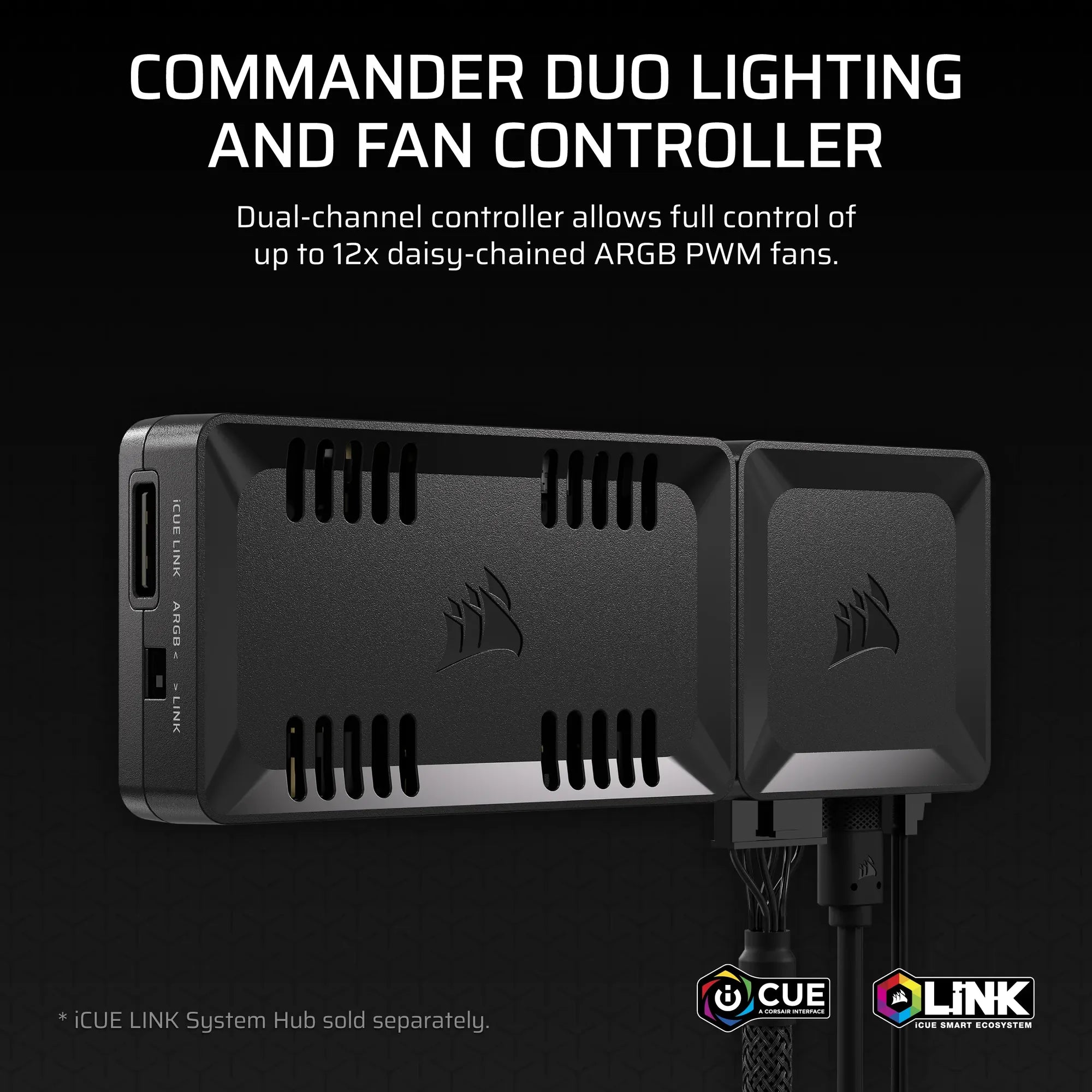 Image 2 for Commander Duo Lighting and Fan Controller – ARGB and iCUE LINK Hybrid