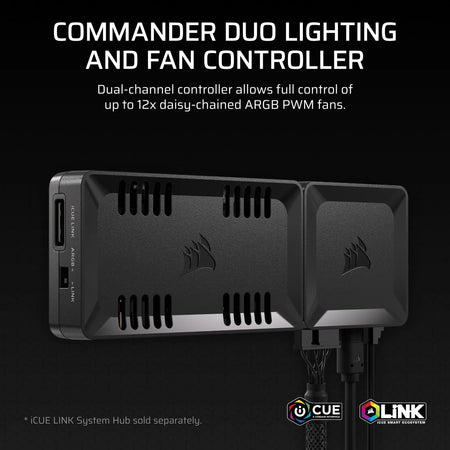 Image 2 for Commander Duo Lighting and Fan Controller – ARGB and iCUE LINK Hybrid