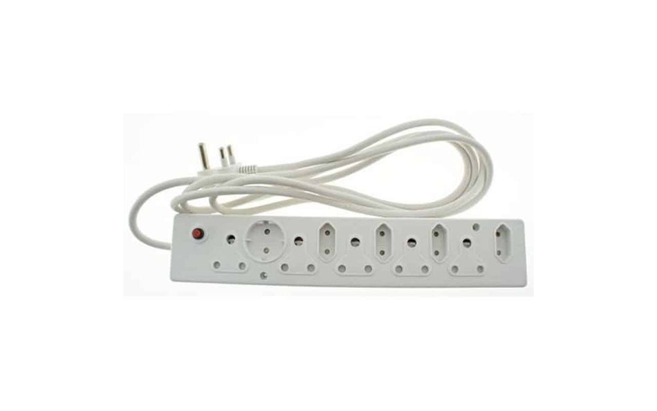 6-Way Power Extension Cord with 3m Cable