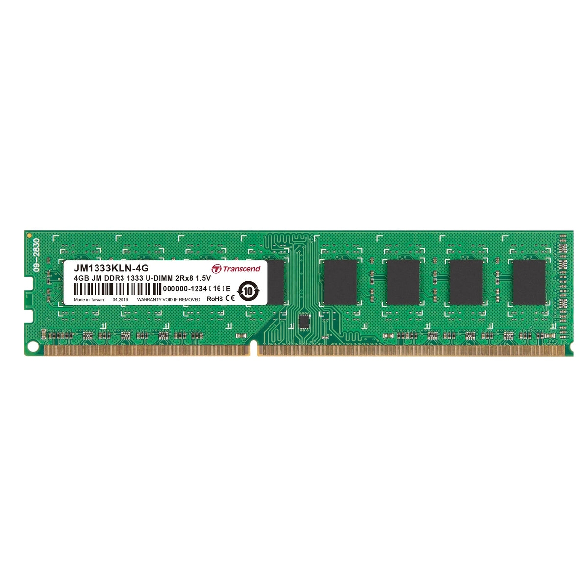 Image 1 for TRANSCEND 4GB JETRAM DDR3-1333 Dual Rank DESKTOP DIMM 2R x 8 CL 11