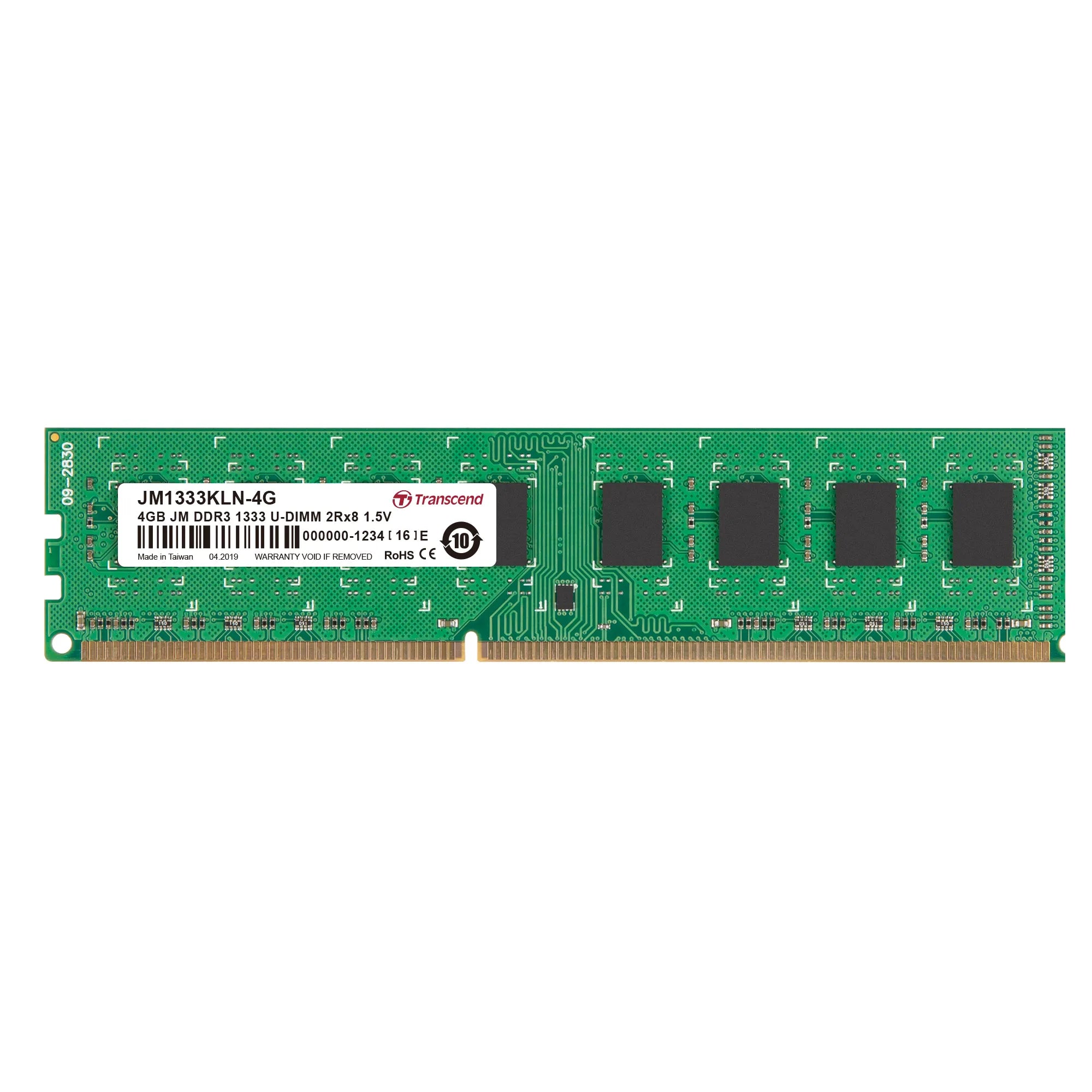 Image 1 for TRANSCEND 4GB JETRAM DDR3-1333 Dual Rank DESKTOP DIMM 2R x 8 CL 11