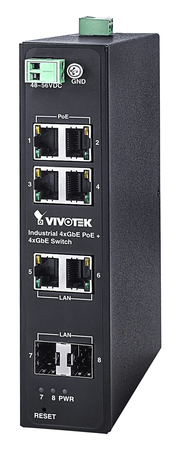 Image 1 for VIVOTEK Industrial POE Switch with 4x GE POE Ports