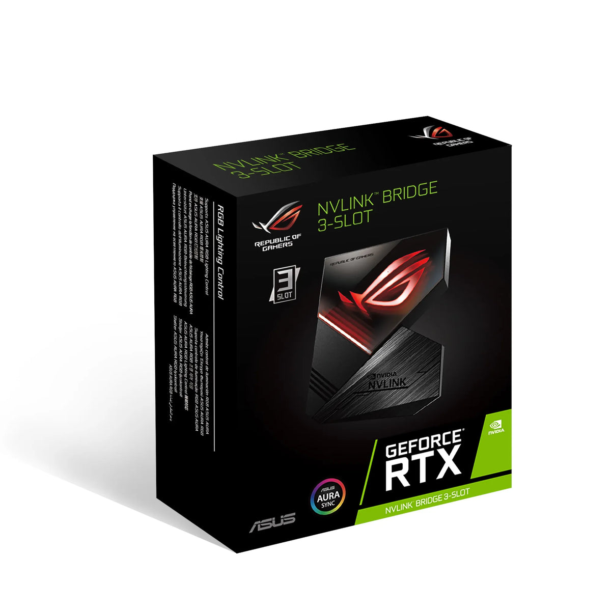 Image 3 for ASUS ROG NVLink Bridge for GeForce RTX Graphics Cards - 4-Slot with Aura Sync RGB