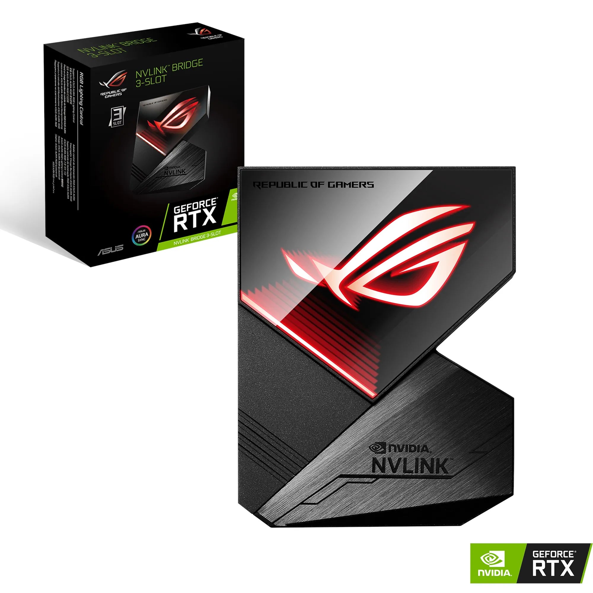 Image 6 for ASUS ROG NVLink Bridge for GeForce RTX Graphics Cards - 4-Slot with Aura Sync RGB