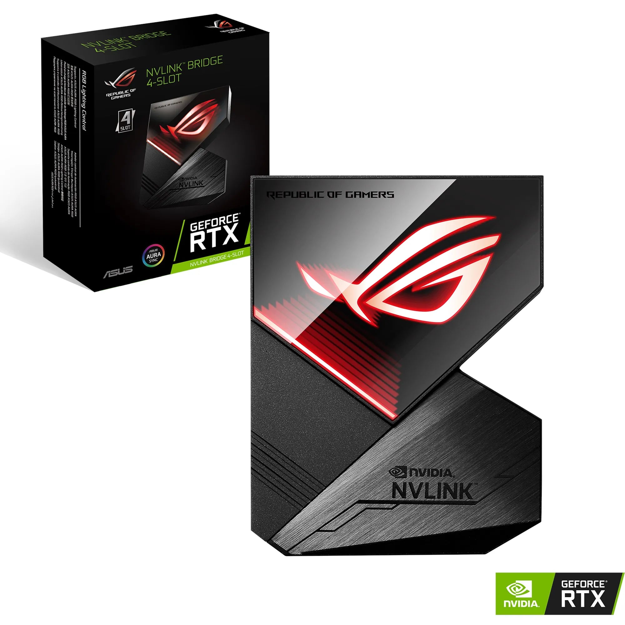 Image 7 for ASUS ROG NVLink Bridge for GeForce RTX Graphics Cards - 4-Slot with Aura Sync RGB