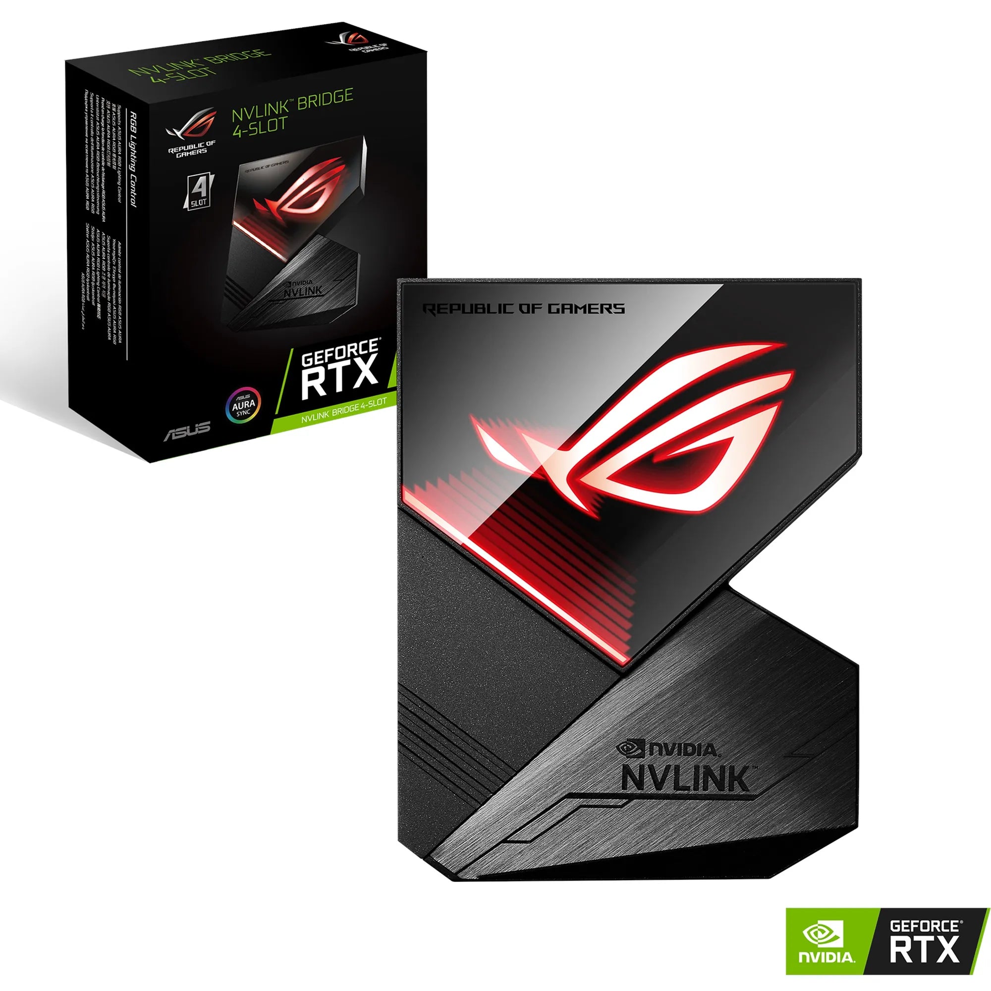 Image 8 for ASUS ROG NVLink Bridge for GeForce RTX Graphics Cards - 4-Slot with Aura Sync RGB