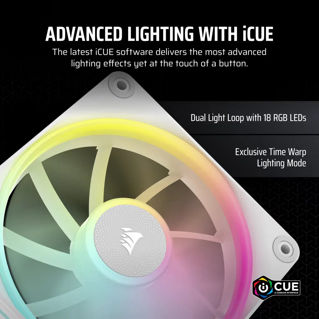 Image 3 for Corsair iCUE LINK LX120 RGB 120mm PWM Fan - White
