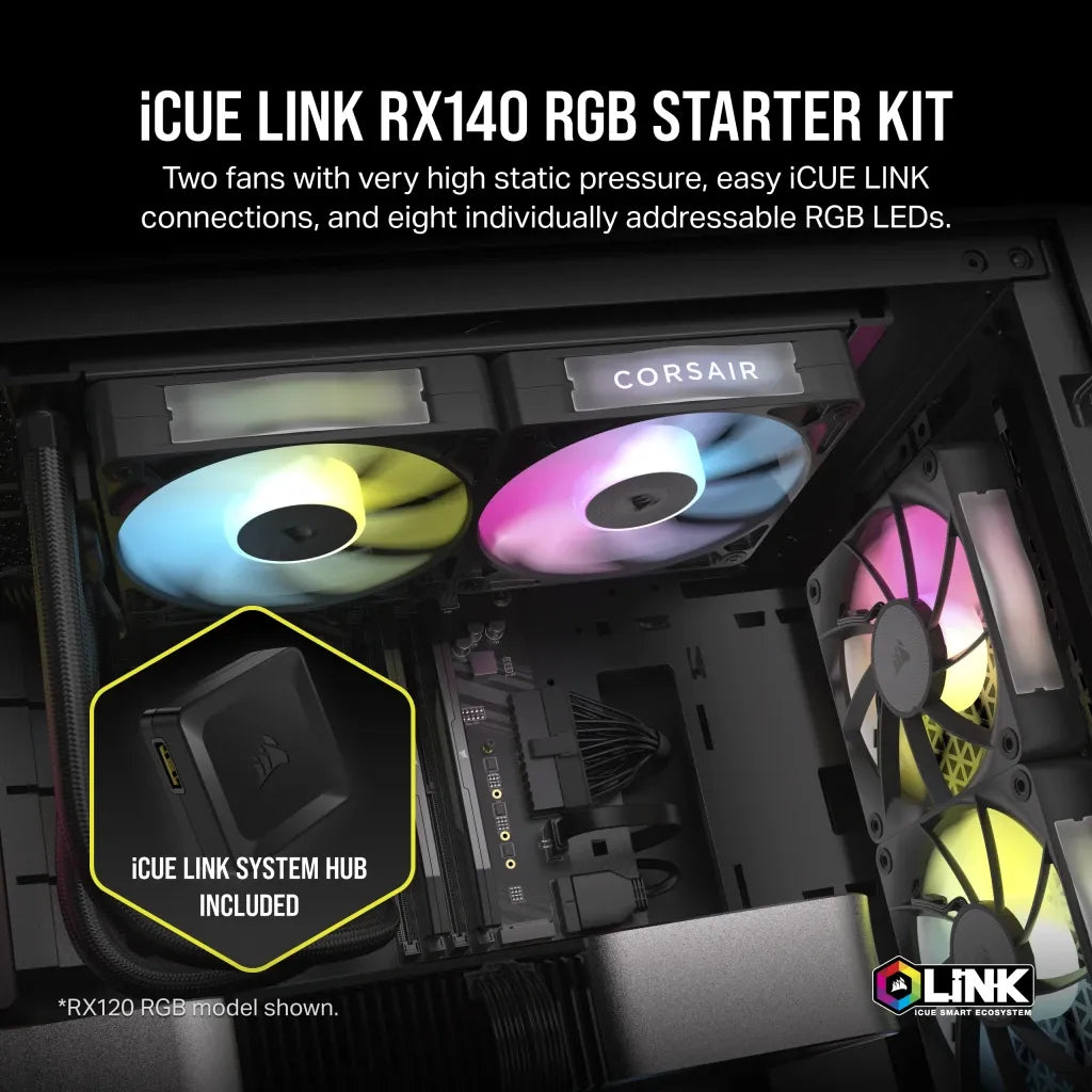 Image 5 for Corsair iCUE LINK RX140 140mm Fan Dual Pack
