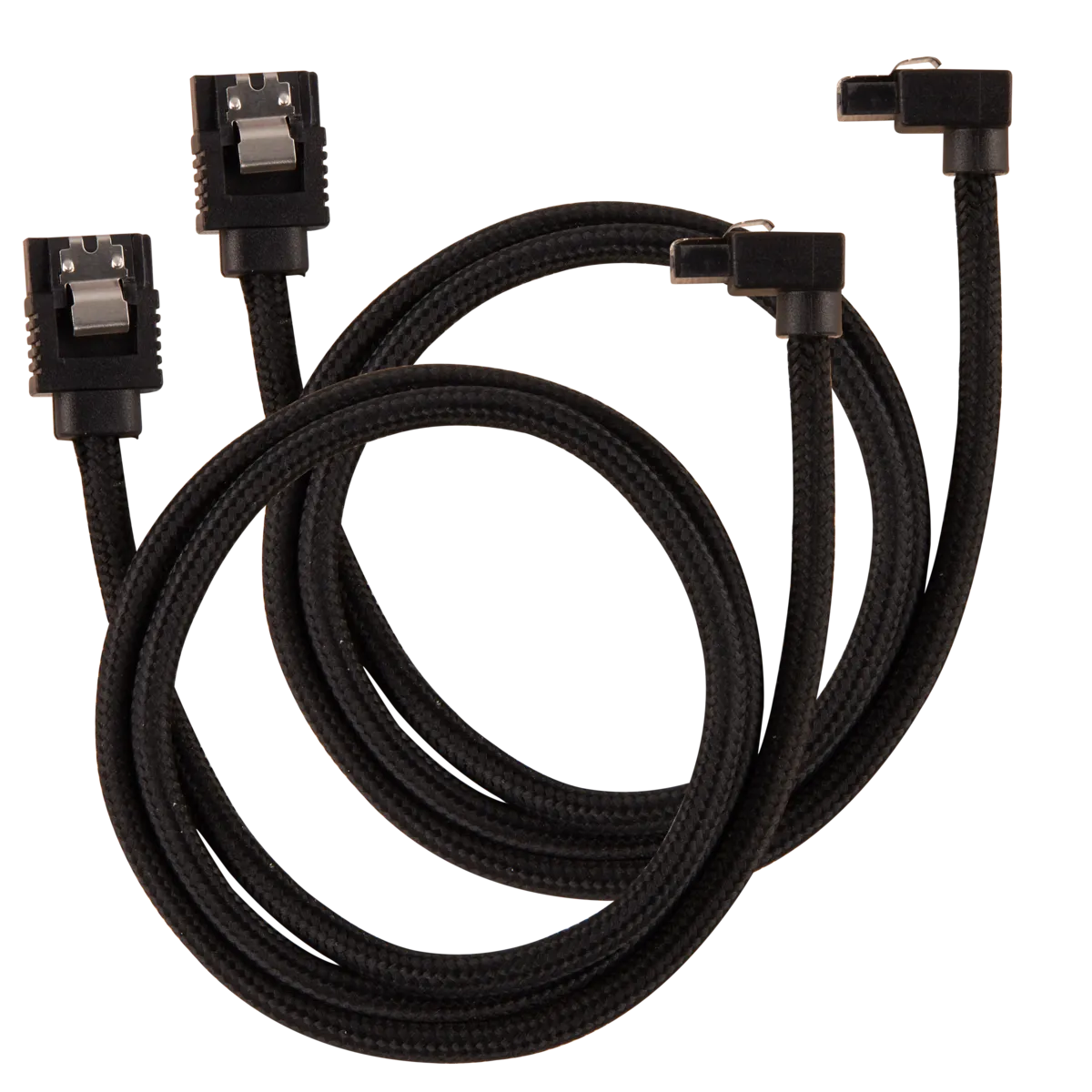 Image 1 for Corsair Premium Sleeved SATA Cable with 90Â° Connectors