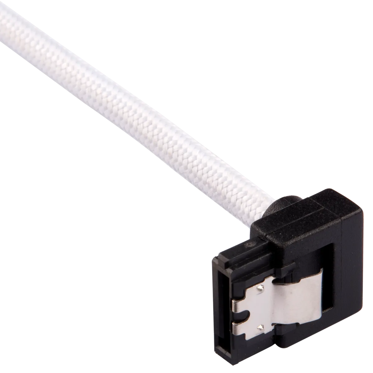Image 1 for Corsair Premium Sleeved SATA Data Cable Set with 90° Connectors - White, 30cm