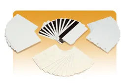 Image 1 for Zebra white PVC 30mil cards (500 per box)