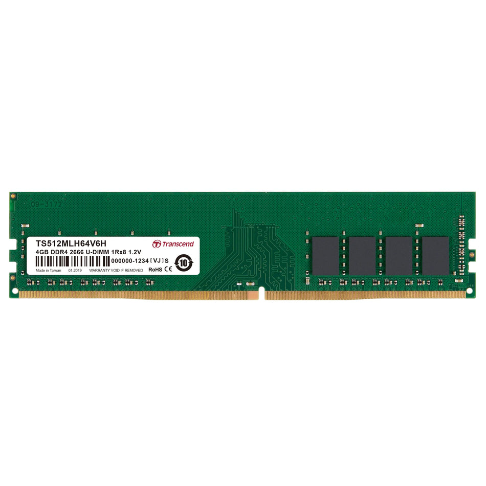 Image 1 for Transcend 4GB DDR4-2666 Desktop U-DIMM Memory