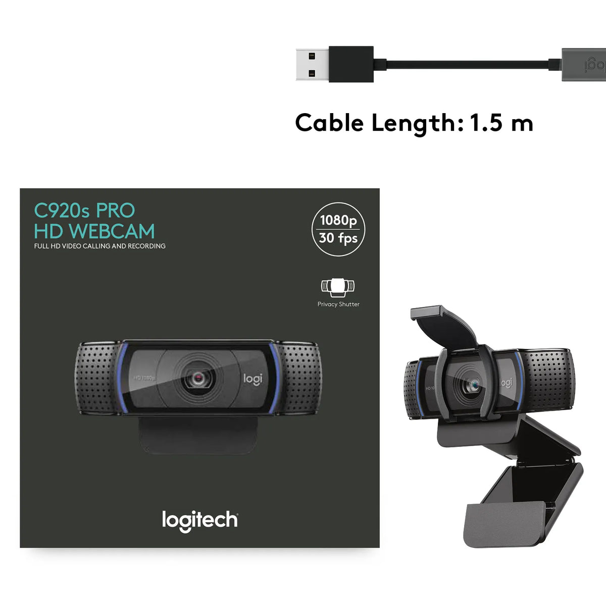 Image 6 for Logitech C920s HD Pro Webcam
