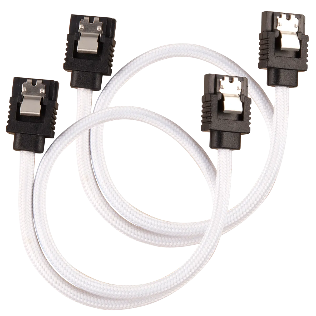 Image 3 for Corsair Premium Sleeved SATA Data Cable Set - White