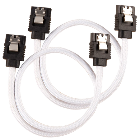 Image 3 for Corsair Premium Sleeved SATA Data Cable Set - White