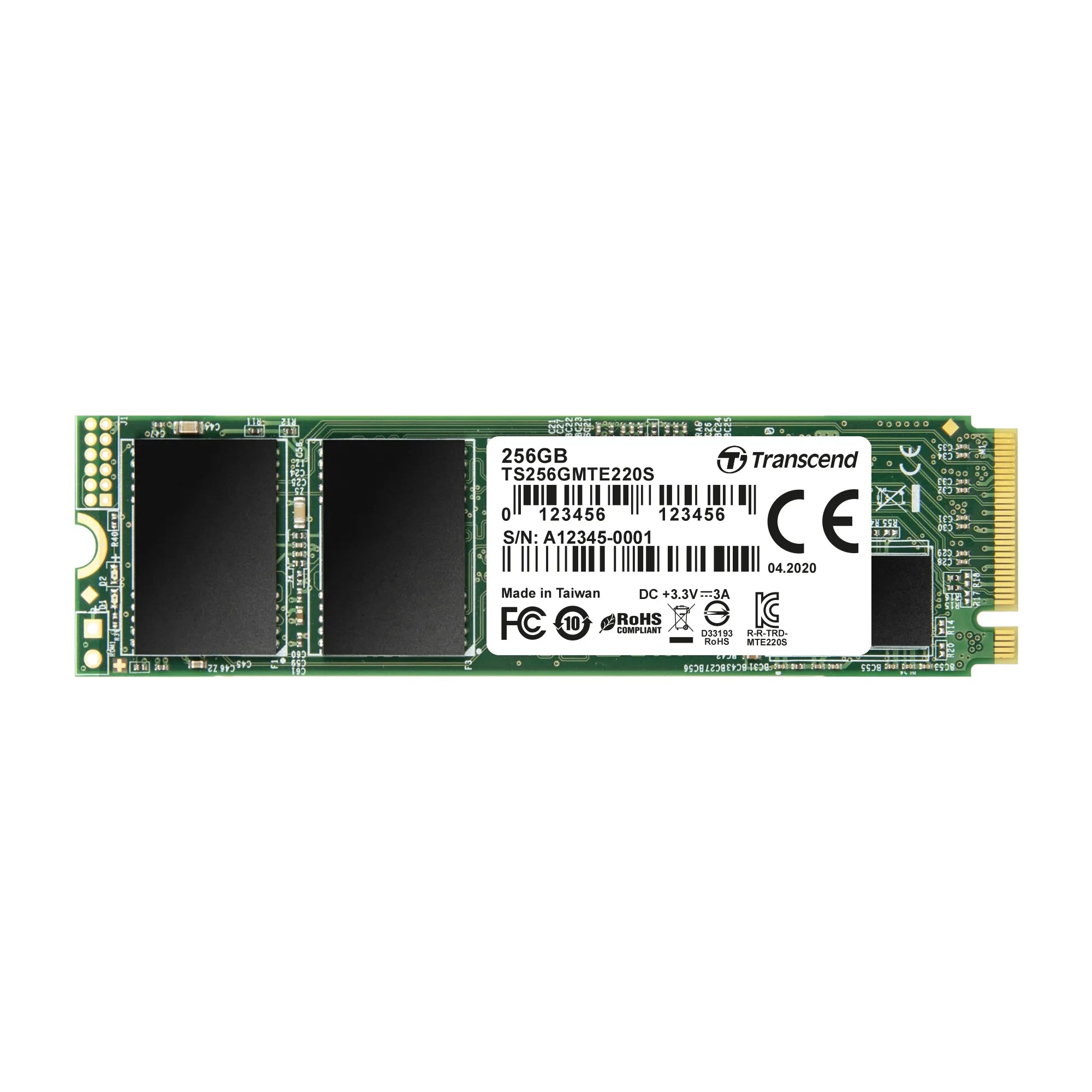 Image 4 for Transcend 256GB MTE220S PCIe Gen 3x4 NVMe SSD