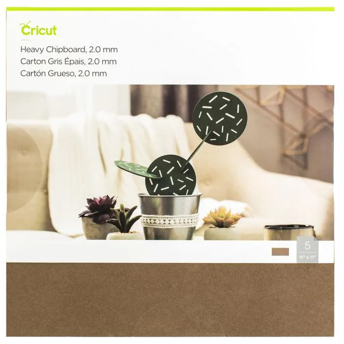 Image 1 for Cricut Heavy Chipboard 2.0 - 5 Sheets (14x14cm, 2.0mm)