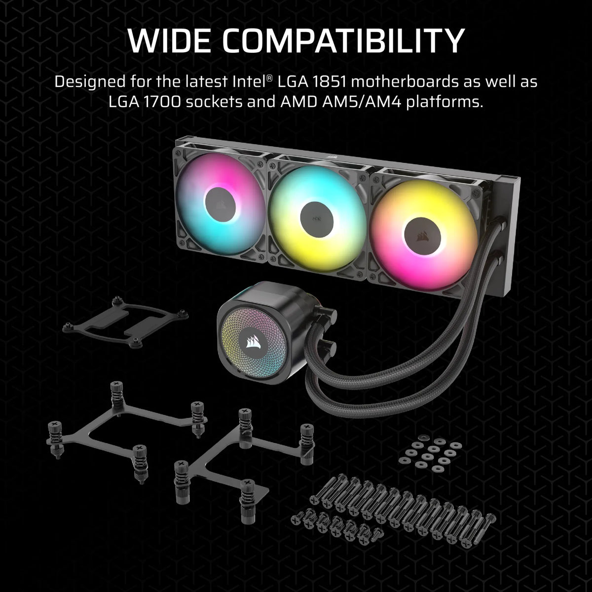 Image 11 for Corsair Nautilus 360 RS ARGB 360mm Liquid CPU Cooler - Black