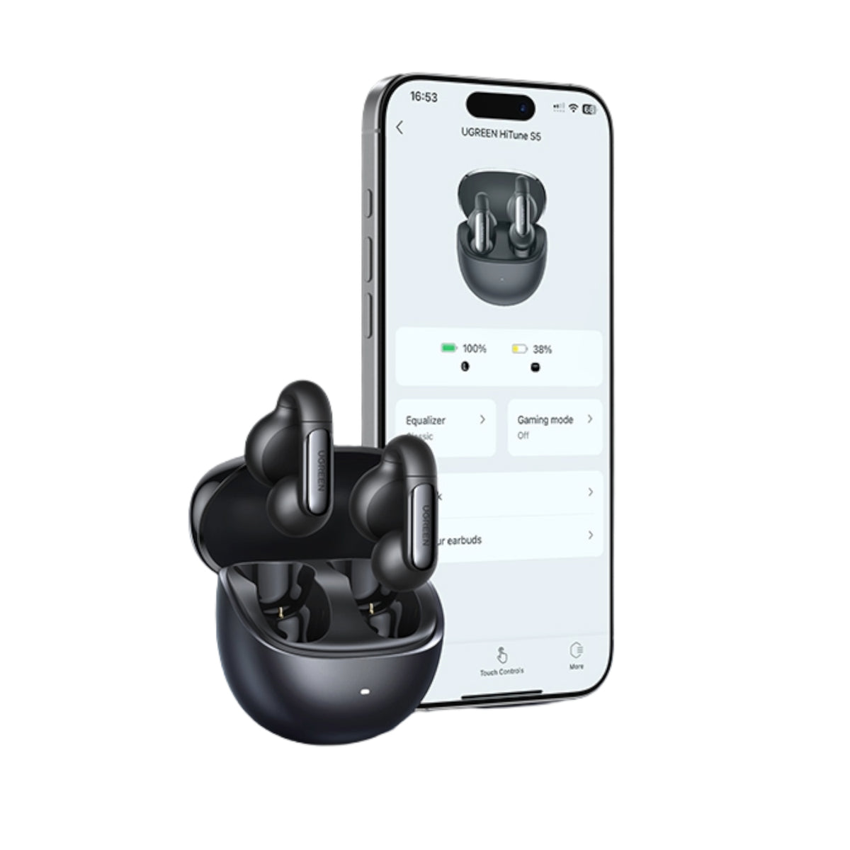 Image 3 for UGREEN HiTune S5 Open-Ear TWS Earbuds–Black