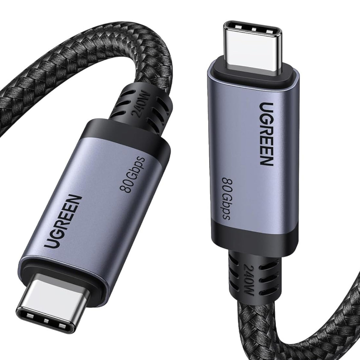 Image 1 for UGREEN USB4 Gen4 240W USB-C to USB-C Cable (Black)