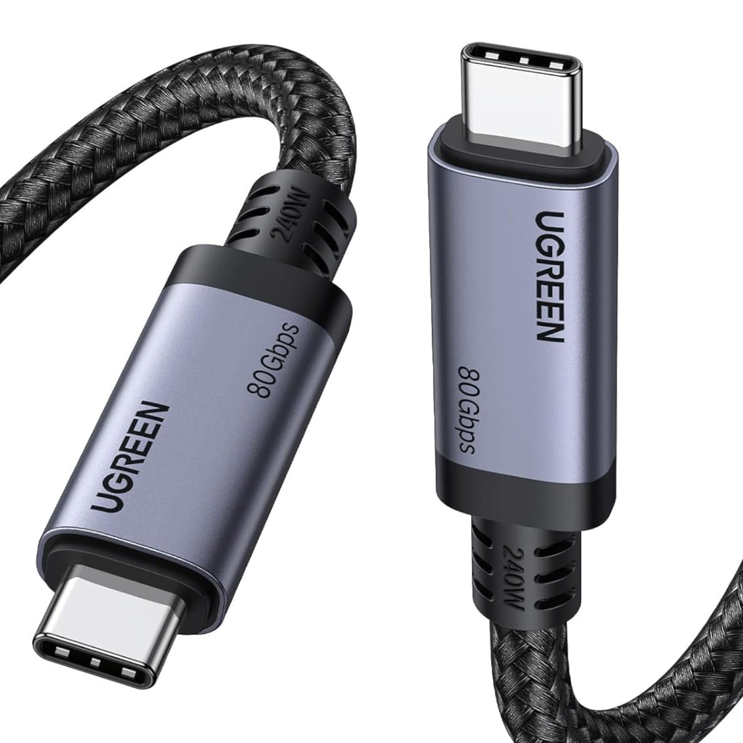 Image 1 for UGREEN USB4 Gen4 240W USB-C to USB-C Cable (Black)