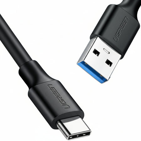 Image 2 for UGREEN Type-C to USB 3.0 Cable 2m – Fast Charging 3A, 5Gbps Sync – Black