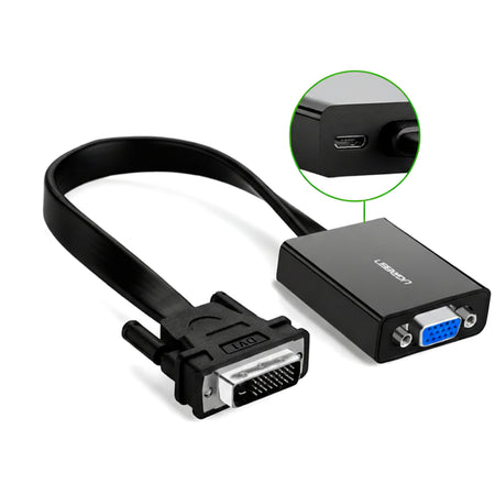 Image 1 for UGREEN DVI-D 24+1 to VGA Active Video Adapter (Male to Female) – Black