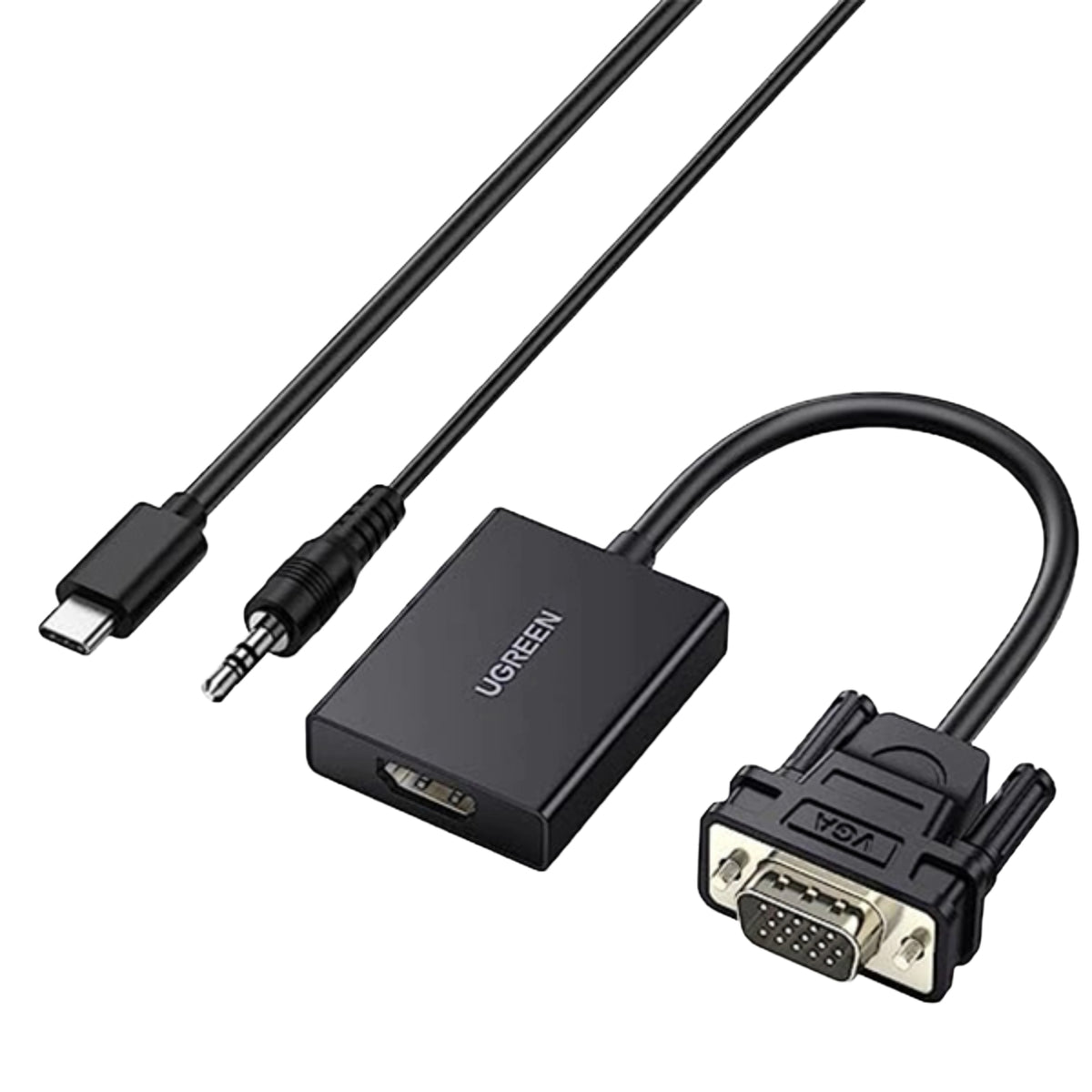 Image 2 for UGREEN VGA to HDMI Converter | Male to Female | 1080P Full HD – Black