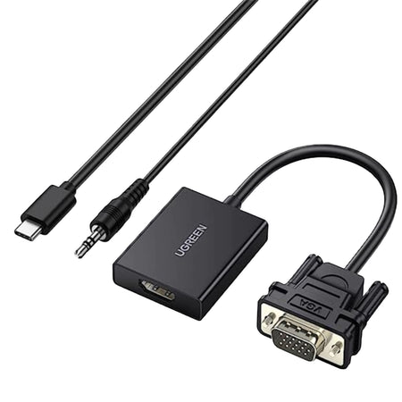 Image 2 for UGREEN VGA to HDMI Converter | Male to Female | 1080P Full HD – Black