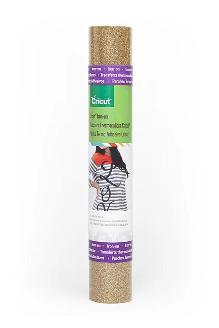 Image 2 for 2002039 - Cricut Glitter Iron-On 30x48cm (Gold)