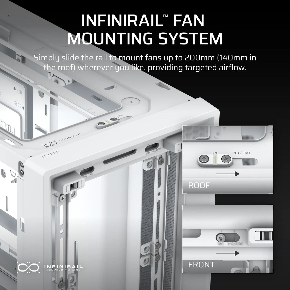 Image 6 for Corsair FRAME 4000D White Mid-Tower PC Case