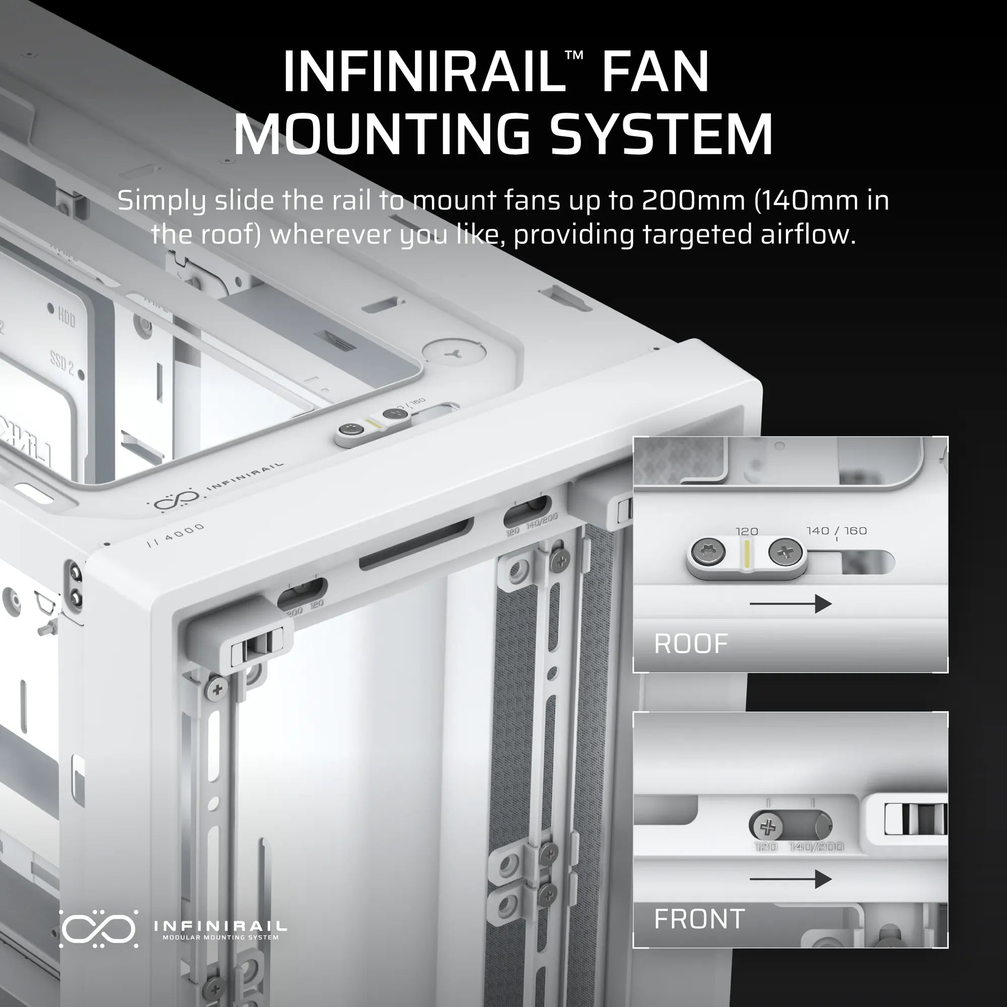 Image 6 for Corsair FRAME 4000D White Mid-Tower PC Case