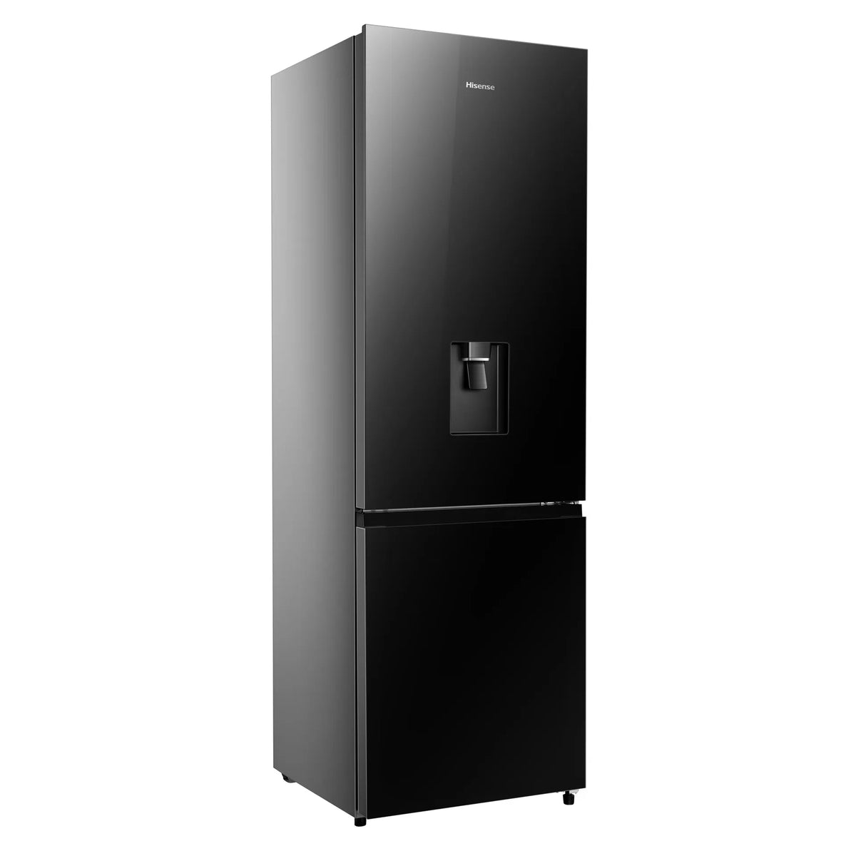 Image 2 for Hisense 347L Black Mirror Combi Fridge/Freezer with Water Dispenser