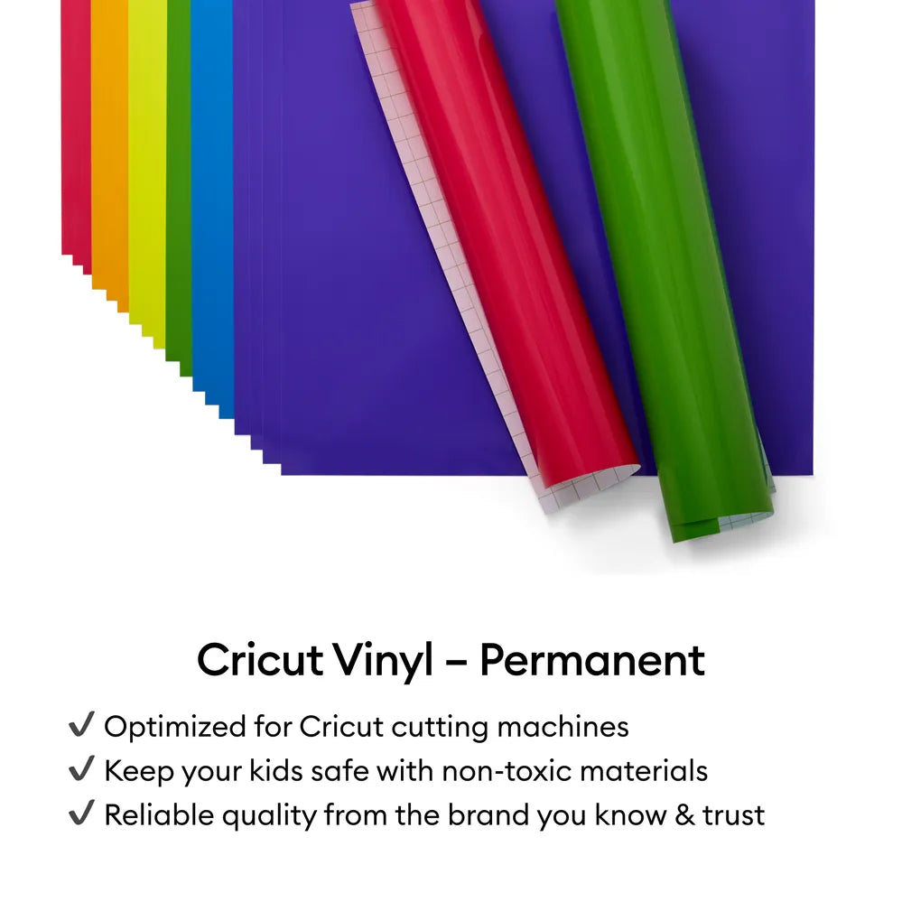 Image 3 for Cricut Premium Permanent Vinyl Sampler - Summer Colors (6 Sheets, 30x30cm)