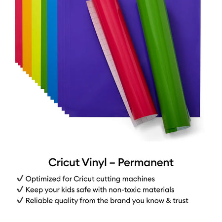 Image 3 for Cricut Premium Permanent Vinyl Sampler - Summer Colors (6 Sheets, 30x30cm)