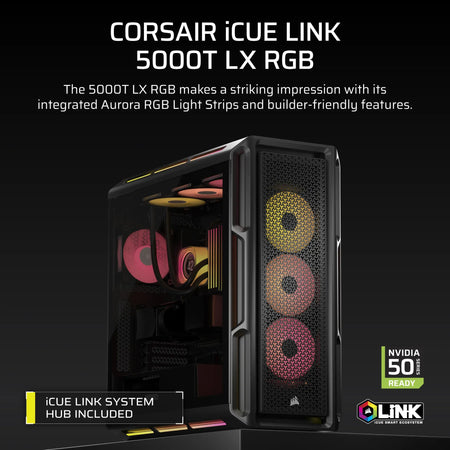 Image 3 for Corsair iCUE LINK 5000T LX RGB Mid-Tower PC Case