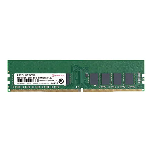 Image 1 for Transcend 8GB DDR4-2666 ECC Unbuffered DIMM (U-DIMM) 1Rx8
