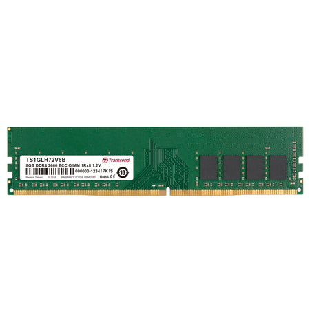 Image 2 for Transcend 8GB DDR4-2666 ECC Unbuffered DIMM (U-DIMM) 1Rx8