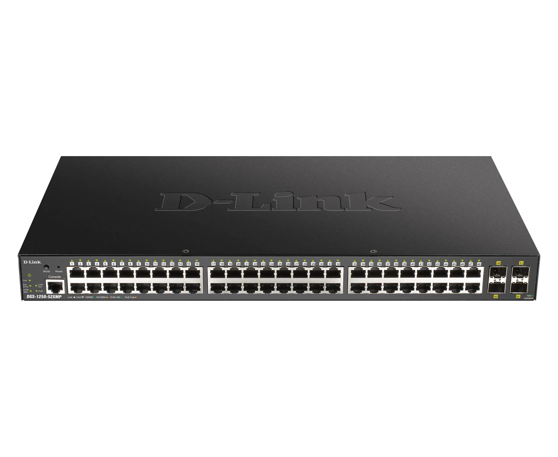 Image 2 for D-Link DGS-1250-52XMP 52-Port Gigabit Smart Managed PoE Switch with 4x 10G SFP+ Uplinks