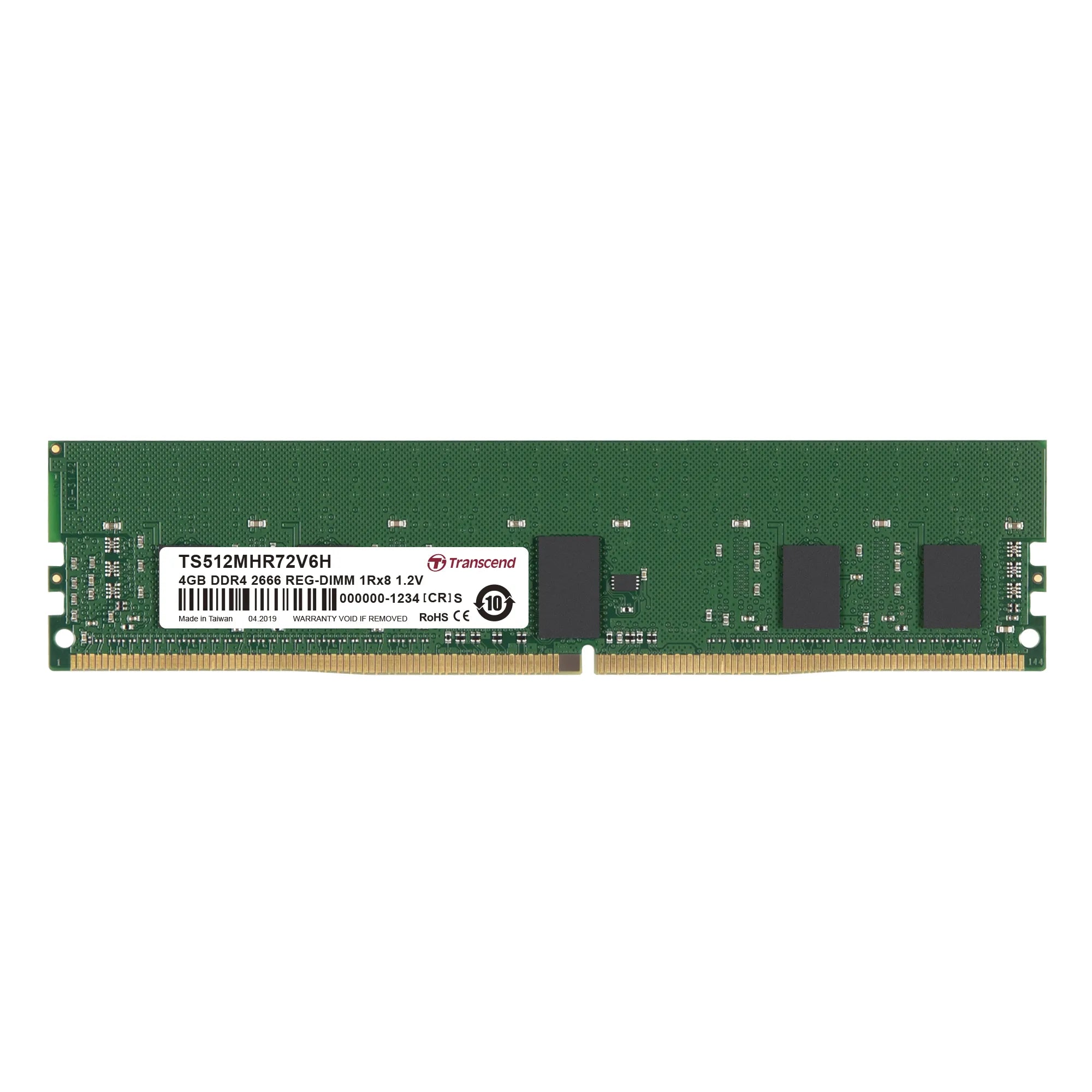 Image 3 for Transcend 4GB DDR4-2666 Registered DIMM Memory